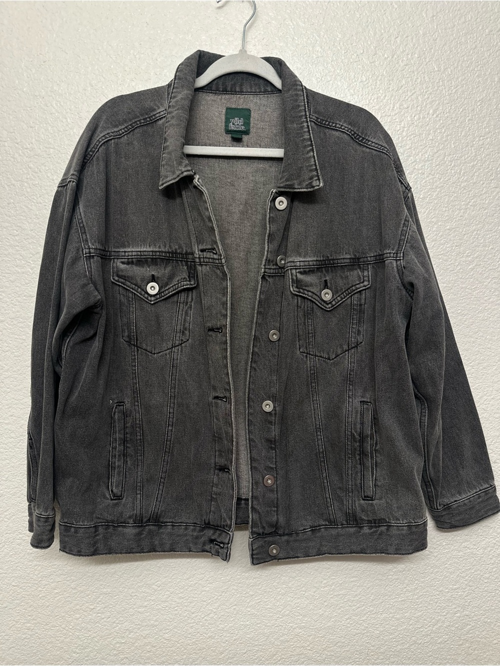 wild fable Black Washed Denim Jacket